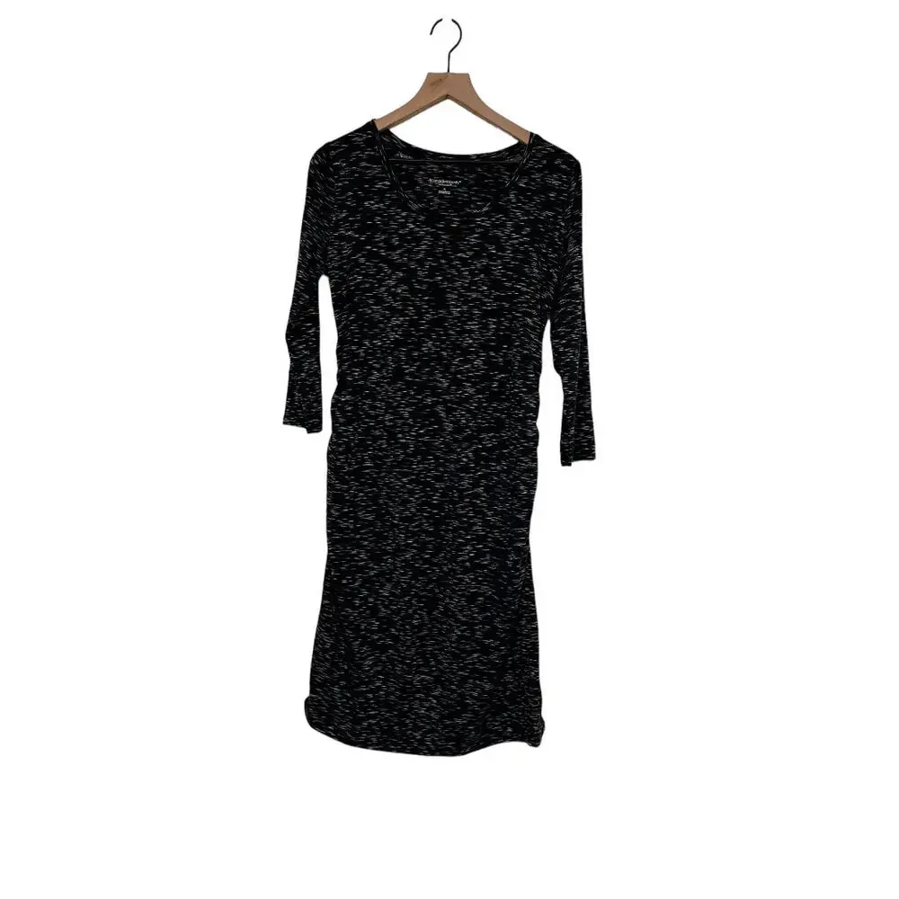 Liz Lange Maternity for Target Black Spacedye Scoop Neck Dress Size Medium